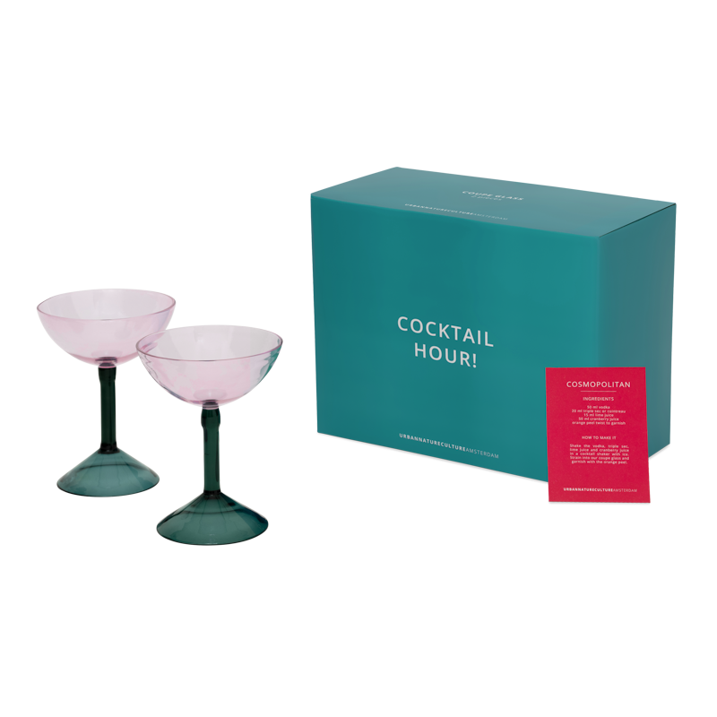 COUPE COCKTAIL GLÖS - tvö stk. í gjafakassa
