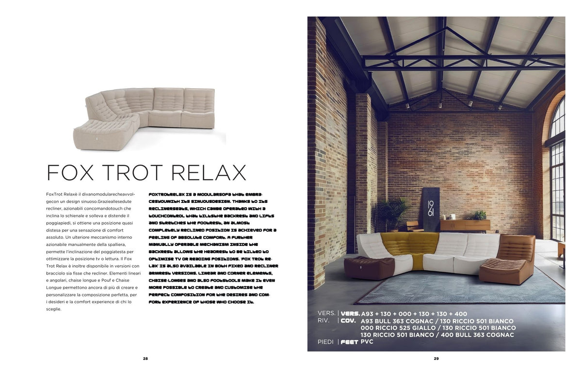 Calia Italia - Fox trot relx -  sófi -  sérpöntun