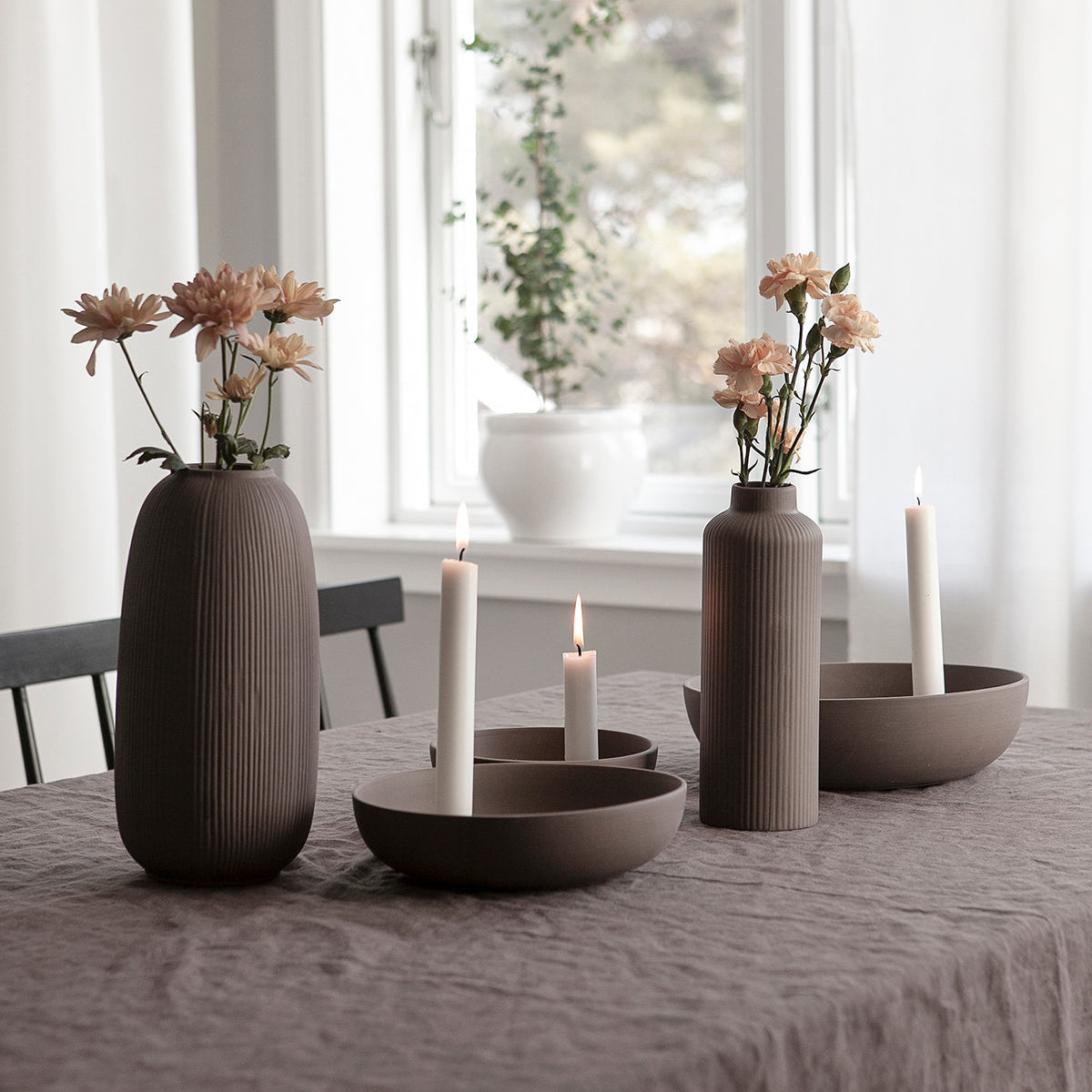 LINDATORP keramik kertastjaki - extra stór