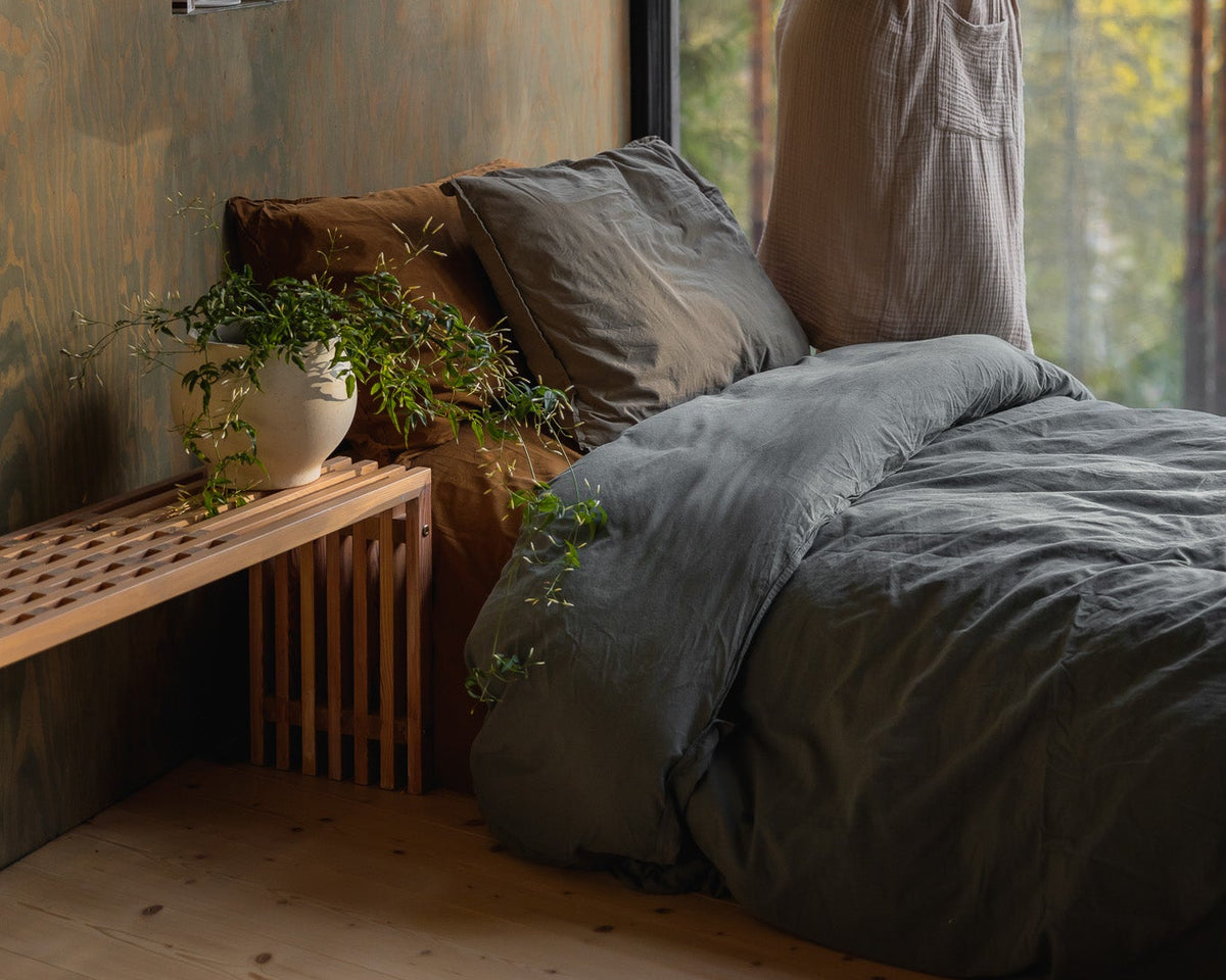 Crinkle rúmföt - sængurver+ 2xkoddi  230×220 cm / 50x60 cm.