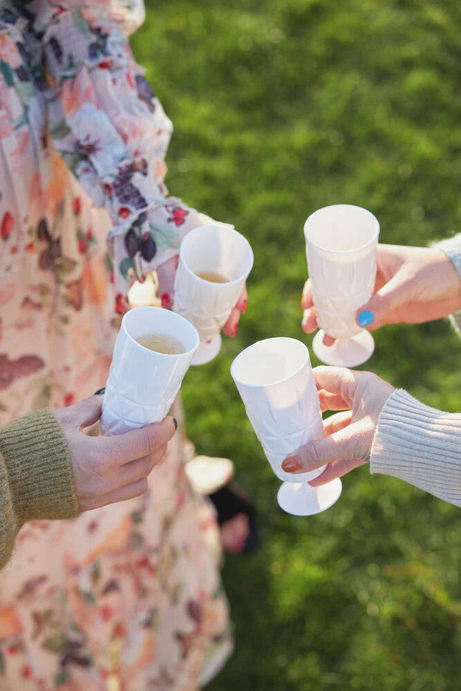PICNIC hvít glös á fæti 20cl - 4stk