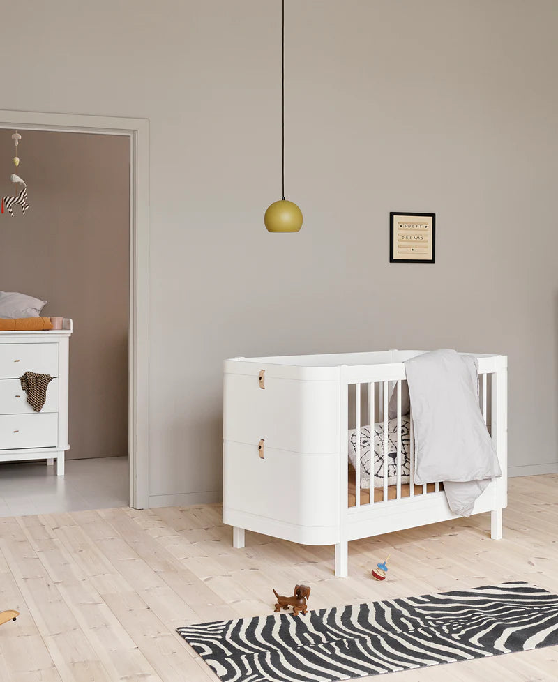 WOOD Mini+ cot bed m. junior bed kit