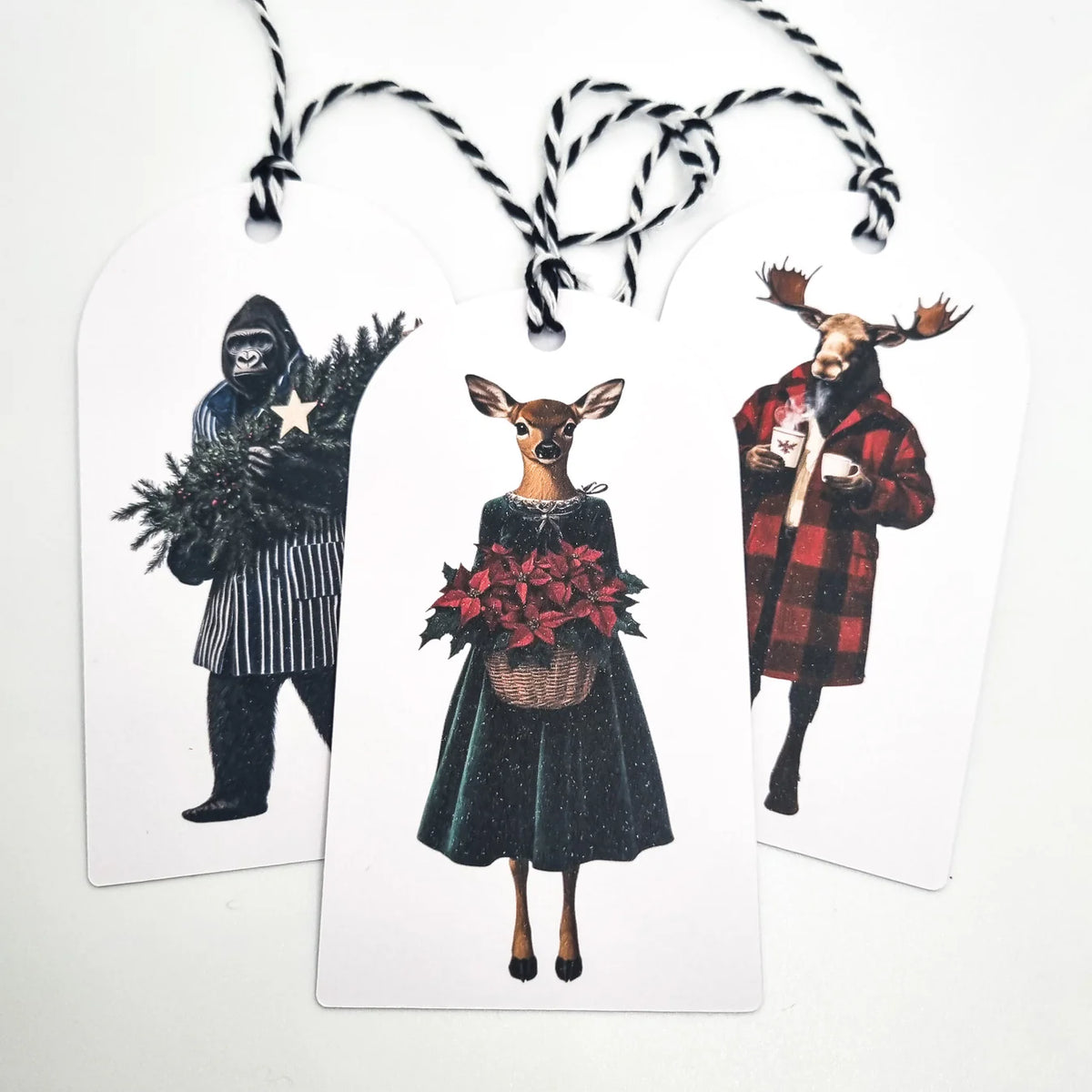 SPARIDÝR  jólamerkimiðar 6 stk.