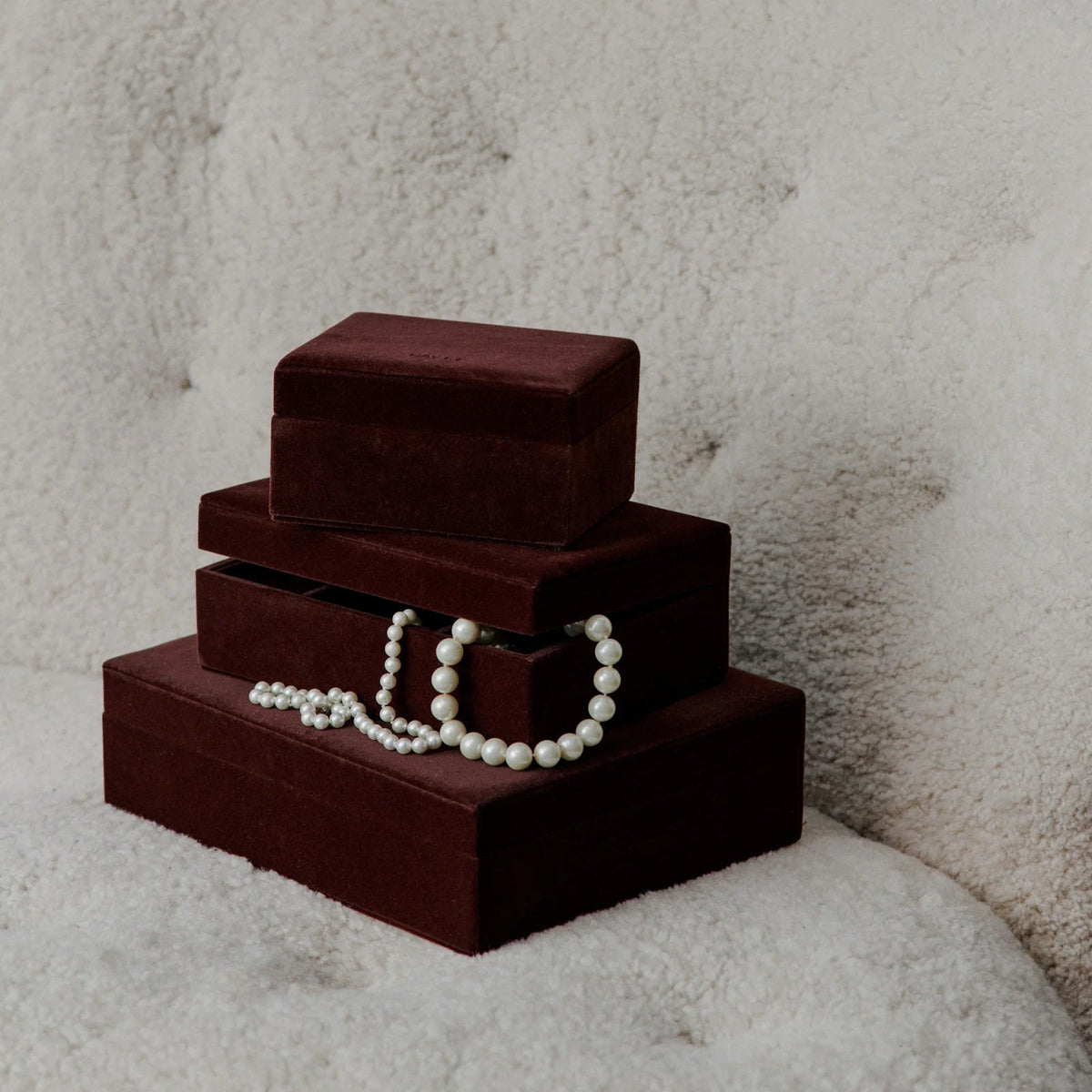 Day Velvet Jewelry Case - þrjár stærðir