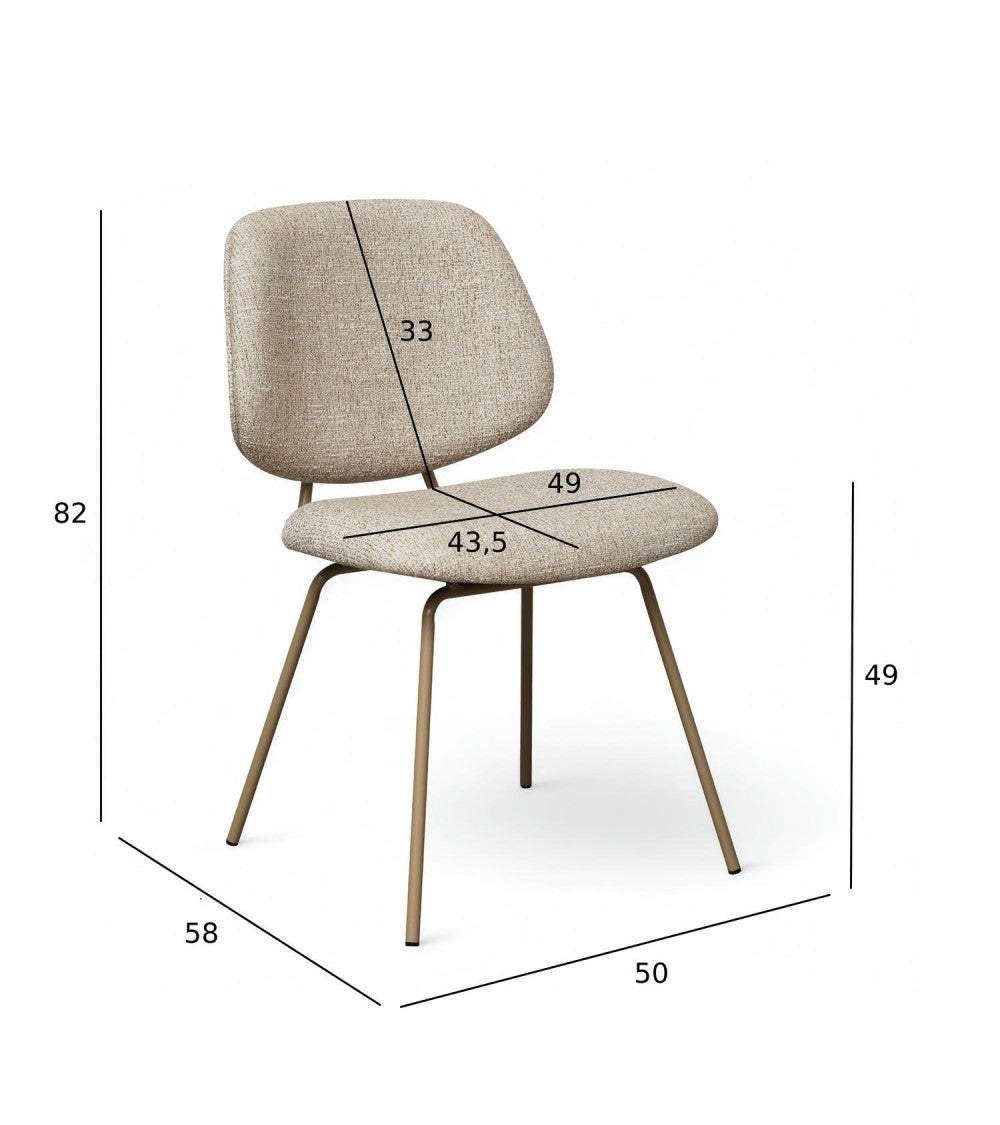 FURNHOUSE - Sofia stóll - Beige -  Sérpöntun (5-6 vikur)