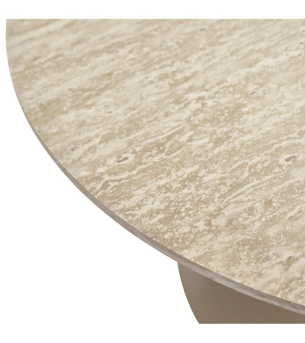 TANGO Travertine sófaborð - Ø60x40 cm