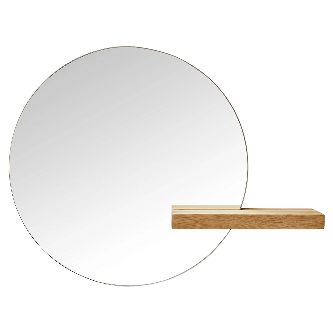 Shift mirror small - White oiled oak