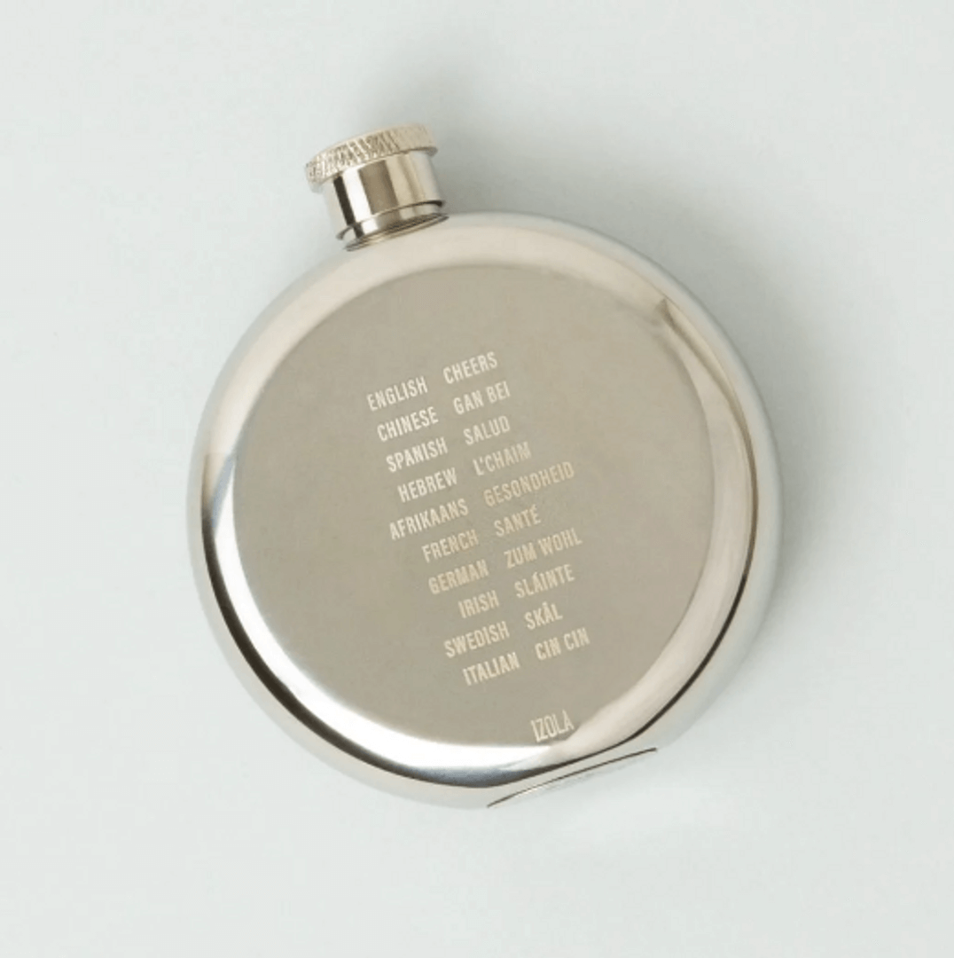 Izola Stainless steal hip flask - Cheers